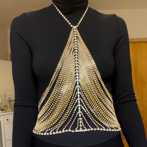 Rhinestone Halter Top - Picture 9 of 11
